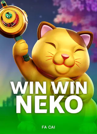 หน้าปกเกมสล็อต Win Win Neko แมวกวักนำโชคญี่ปุ่น